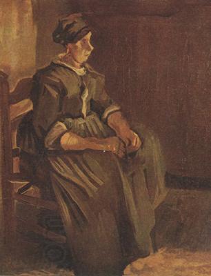 Vincent Van Gogh Peasant Woman Sitting on a Chair (nn04)